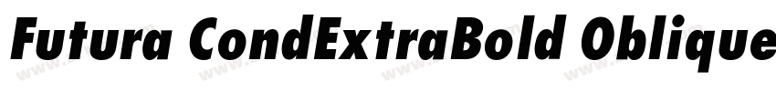Futura CondExtraBold Oblique字体转换